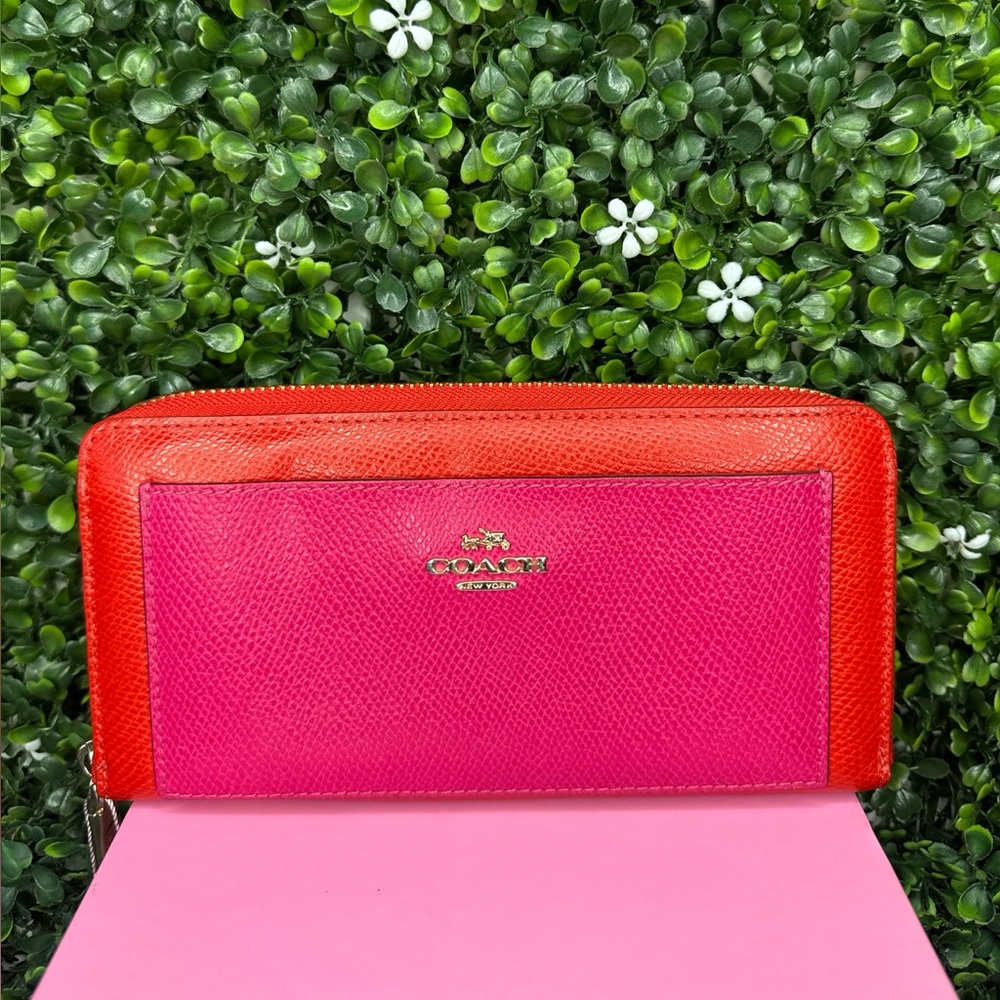 Coach Pink and Red Women's Wallet